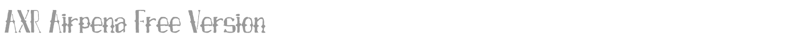 AXR Airpena font preview